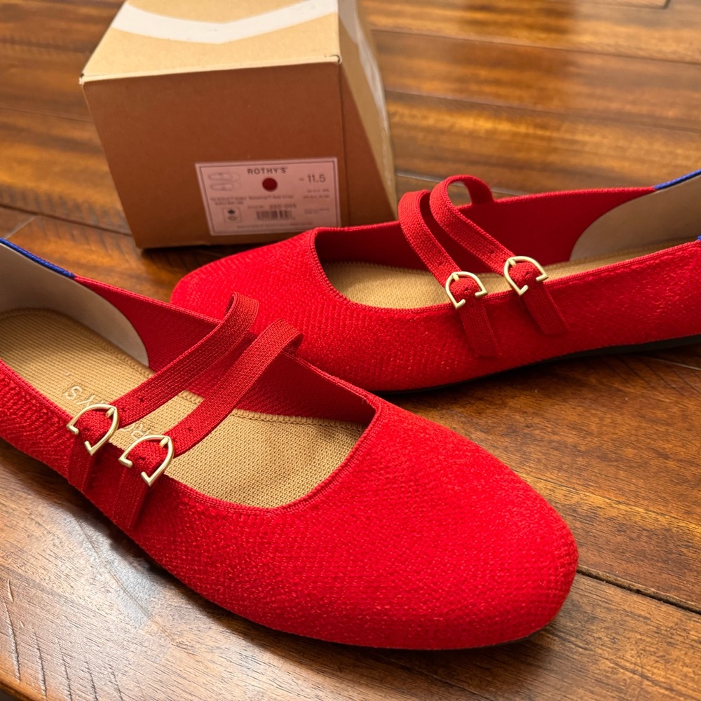 Rothy's Revelvet Double Buckle Mary Jane’s